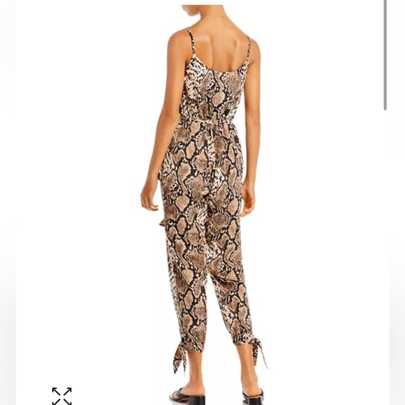 Aqua Snake Print Jumpsuit - Picture 2 of 11